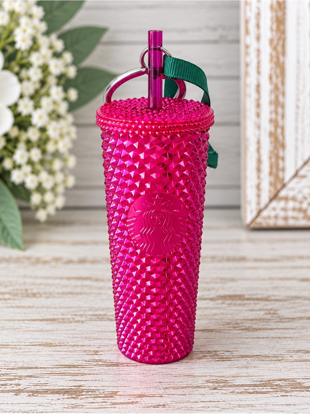 Starbucks Sangria Studded Key Chain/Ornament. - Picture 1 of 6